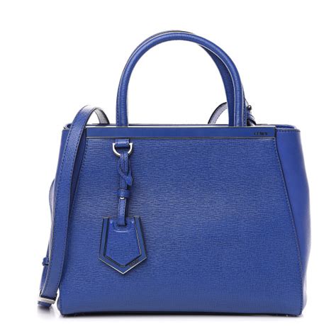 Fendi Blue Vitello Elite Petite 2Jours Maldives Satchel One Size